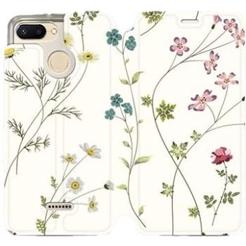 Flipové pouzdro na mobil Xiaomi Redmi 6 - MD03S Tenké rostlinky s květy (5903226363148)