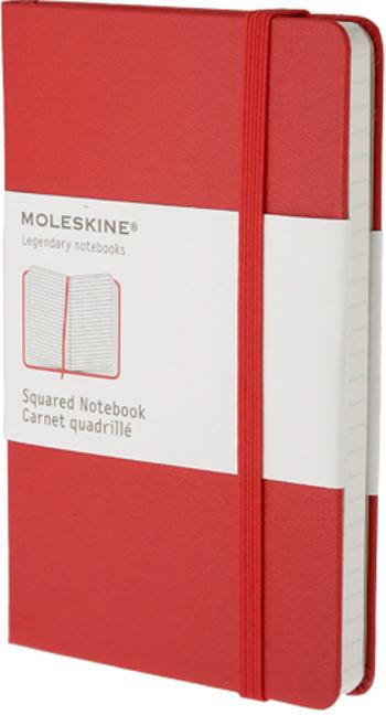 Moleskine - zápisník - čtverečkovaný, červený S
