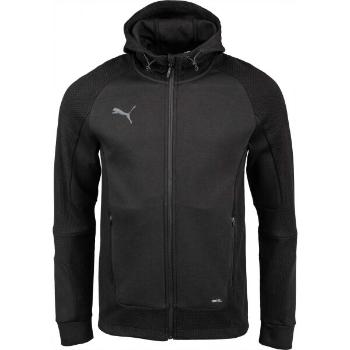 Puma TEAMCUP CASUALS HOODED JACKET Pánská tréninková mikina, černá, velikost XXL