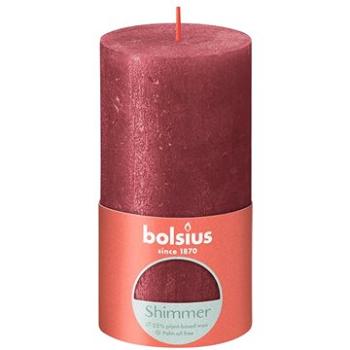 BOLSIUS rustikální sloupová červená 130 × 68 mm (8717847150974)