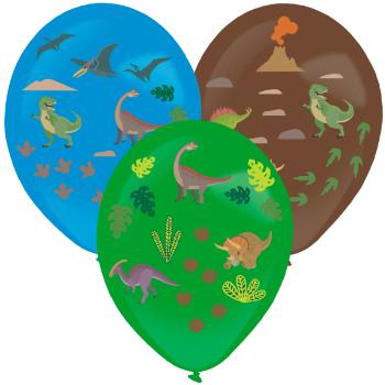 Amscan Sada latexových balonů s nálepkami - Dinosaurus 3 ks