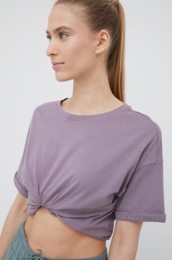 Bavlněné tričko 4F fialová barva