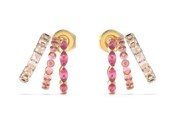 Guess Dámské pozlacené náušnice Crazy Earrings JUBE03307JWYGPKT/U