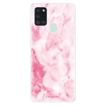 Odolné silikonové pouzdro iSaprio - RoseMarble 16 - Samsung Galaxy A21s