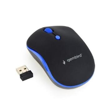 Gembird bezdrátová optická myš MUSW-4B-03-B, 1600 DPI, USB, černo-mordrá, MUSW-4B-03-B