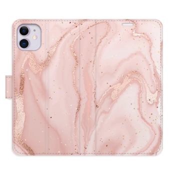 Flipové pouzdro iSaprio - RoseGold Marble - iPhone 11