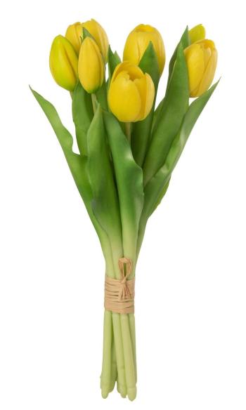 Kytice 7ks žlutých realistických tulipánů - 31cm 32912