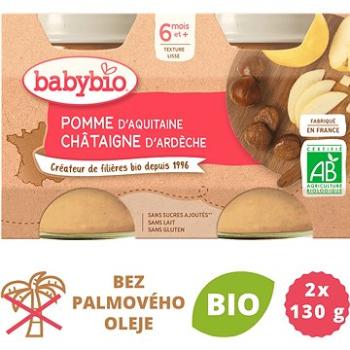 BABYBIO Jablko s kaštanovým pyré 2× 130 g (3288131510941)