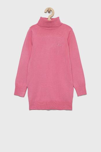 Dětský svetr Guess růžová barva, lehký
