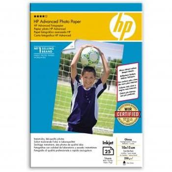 HP Q8691A Advanced Glossy Photo Paper, foto papír, lesklý, zdokonalený, bílý, 10x15cm, 4x6", 250
