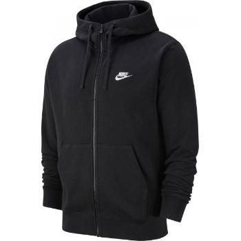 Nike NSW CLUB HOODIE FZ FT M Pánská mikina, černá, velikost S