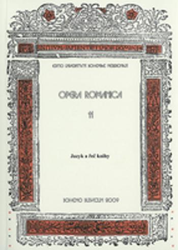 Opera romanica 11 - Jazyk a řeč knihy