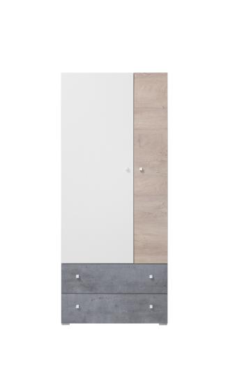Meblar Šatní skříň SIGMA SI3 Meblar 80/190/50 Barva: bily-lux-dub-beton