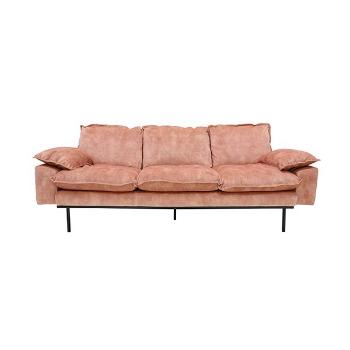 Růžová 3-místná pohovka Vintage pink- 225*83*95 cm MZM4661