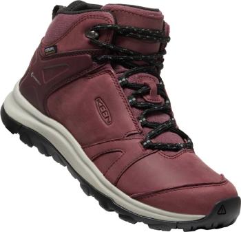 Keen TERRADORA II LEATHER MID WP W wine/black Velikost: 37 dámské boty