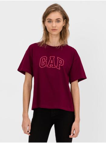 Vínové dámské tričko GAP Logo