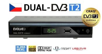DVB-T/T2 přijímač Evolveo Gamma T2 Dual