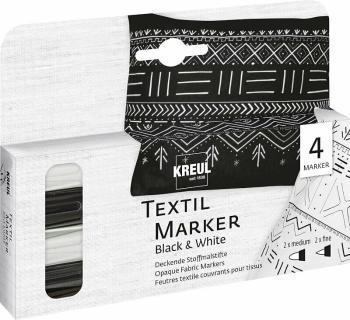 Kreul 92751 Textile Marker Black & White Set Sada textilních fixů Black & White 4 ks