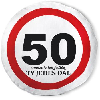 Kulatý polštář Ty jedeš dál – 50 let