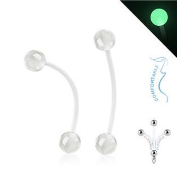 Šperky4U Těhotenský piercing do pupíku svítící - WP01346-C