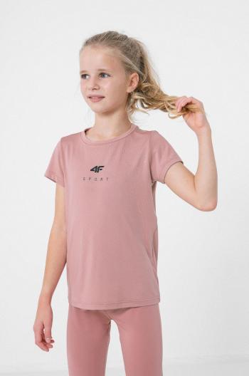 Dětské tričko 4F růžová barva