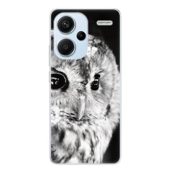 Odolné silikonové pouzdro iSaprio - BW Owl - Xiaomi Redmi Note 13 Pro+ 5G