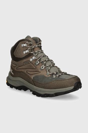 Boty Jack Wolfskin Cyrox Texapore Mid pánské, zelená barva, 4064301