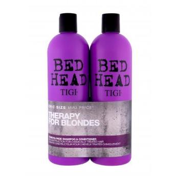 Tigi Bed Head Dumb Blonde dárková kazeta šampon 750 ml + kondicionér 750 ml pro ženy na blond vlasy; na poškozené vlasy