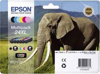 Epson Ink T2438, 24XL originál kombinované balení černá, azurová, purppurová, žlutá, světlá kyanová modrá, světlá purpurová C13T24384011