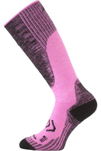 Lasting merino lyžařské podkolenky SKM růžové Velikost: (38-41) M ponožky