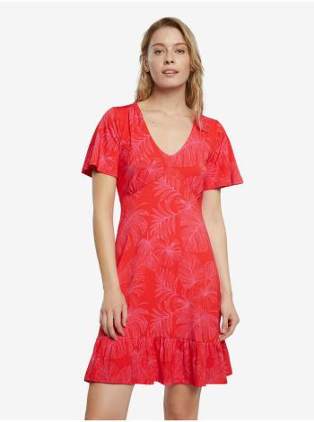 Desigual červené áčkové šaty Vest Nadia