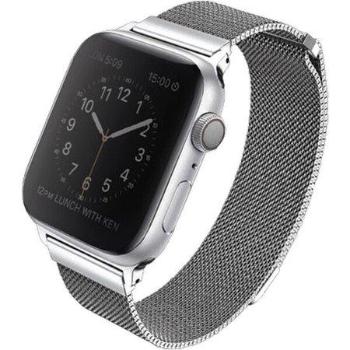 UNIQ řemínek Dante Apple Watch Series 4 Mesh Steel 44mm stříbrný UNIQ-44MM-DANSIL