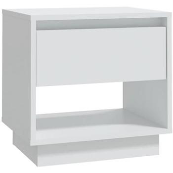 SHUMEE Noční stolek bílý 45 × 34 × 44 cm dřevotříska, 809512 (809512)