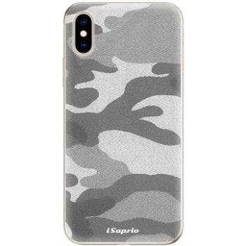 iSaprio Gray Camuflage 02 pro iPhone XS (graycam02-TPU2_iXS)