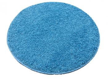 Vopi koberce Kusový kulatý koberec Color shaggy modrý - 100x100 (průměr) kruh cm Modrá