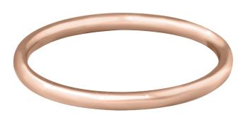 Troli Pozlacený minimalistický prsten z oceli Rose Gold 58 mm