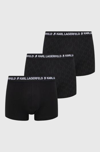 Boxerky Karl Lagerfeld ( 3-pak) pánské, černá barva