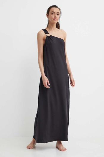 Plážové šaty MICHAEL Michael Kors ONE SHOULDER DRESS černá barva, MM7M038