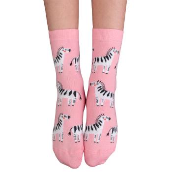 Dívčí vzorované ponožky WOLA ZEBRY růžové Velikost: 39-41