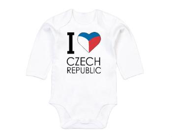 Dětské body dlouhý rukáv BIO I love Czech republic