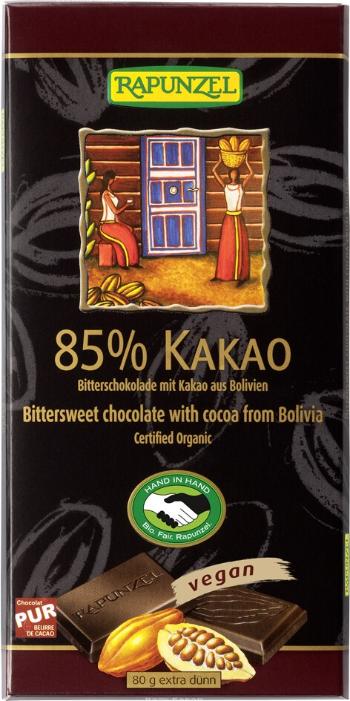 Rapunzel 85% BIO Čokoláda hořká 80 g