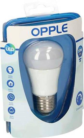 LED žárovka Opple 695671262791 230 V, E27, 6 W = 37 W, teplá bílá, A (A++ - E), kapkovitý tvar, 1 ks