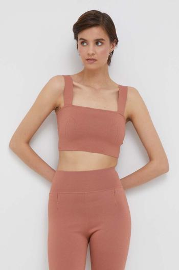 Top Calvin Klein dámský, hnědá barva, K20K205748