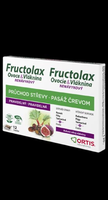 Fructolax Ortis Ovoce&Vláknina žvýkací kostky 12 ks