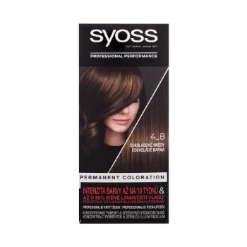 Syoss Permanent Coloration 50 ml barva na vlasy pro ženy 4-8 Chocolate Brown na barvené vlasy