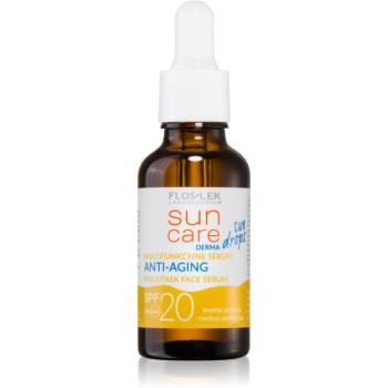 FlosLek Laboratorium Sun Care Derma Sun Drops ochranné sérum s protivráskovým účinkem SPF 20 30 ml