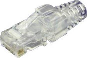 Konektor RJ45 BEL Stewart Connectors SS-39100-008, zástrčka rovná, Snap-In, transparentní