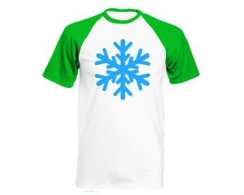 Pánské tričko Baseball Sněhová vločka