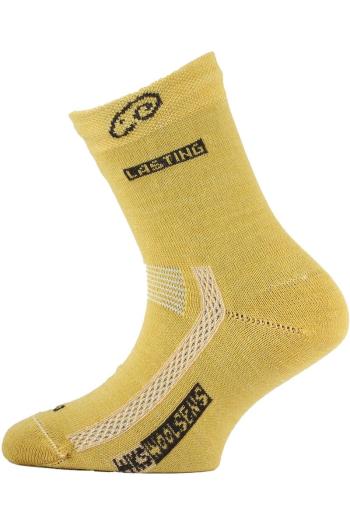 Lasting dětské merino ponožky TJS hořčicové Velikost: (29-33) XS ponožky