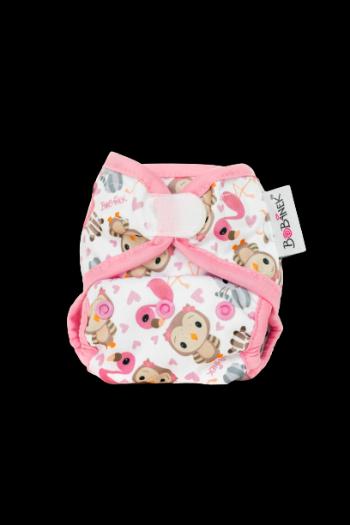 Bobánek Novorozenecké svrchní kalhotky suchý zip Růžová zvířátka 1 ks